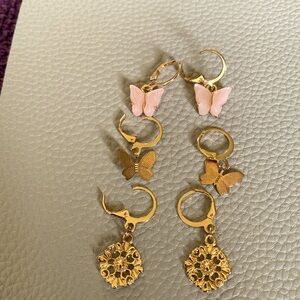 Three pairs of vintage Avon earrings
